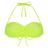 Glow rushed bikini crop top, Yellow