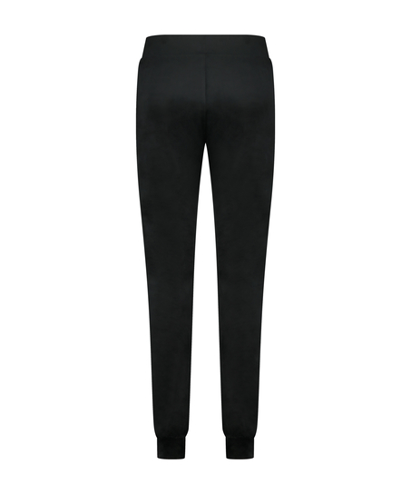 Velours Jogging Pants, Black