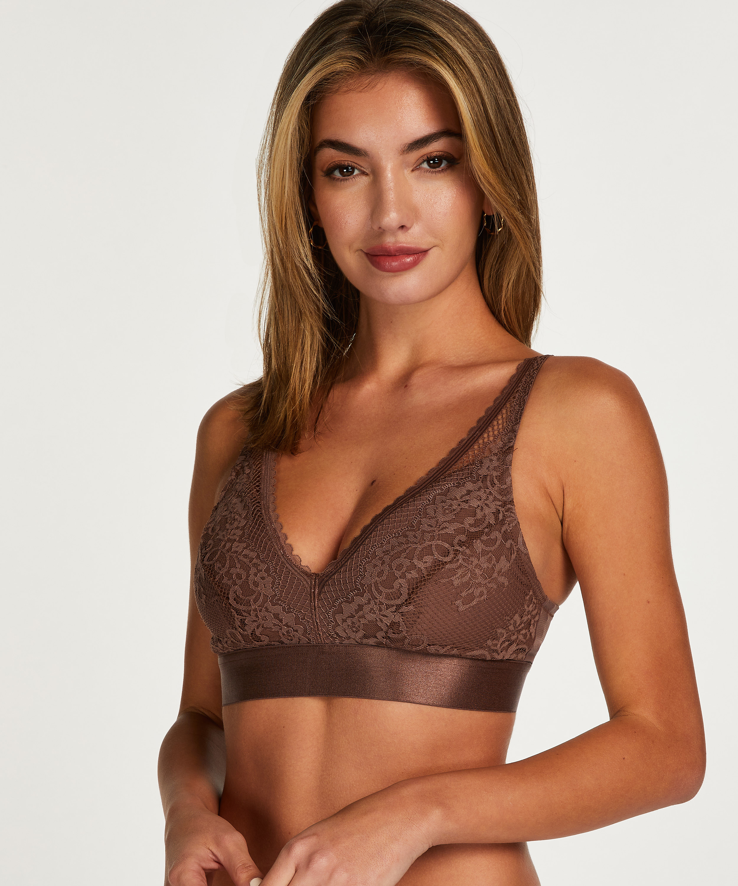 Morgan prosthetic underwireless bra, Brown, main
