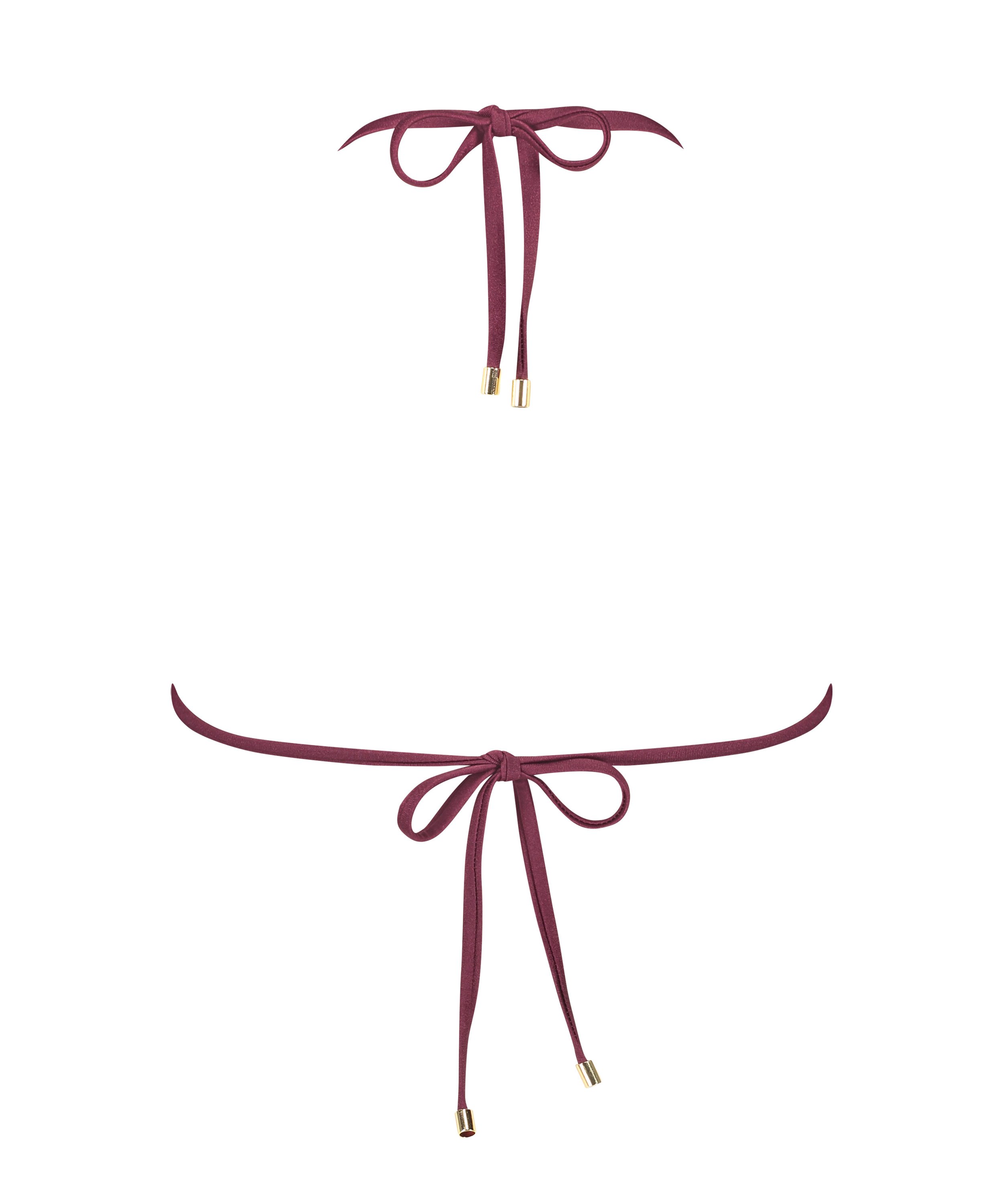 Yucatan Triangle Bikini Top, Red, main