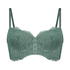 Bella Padded Underwired Longline Bra, Green