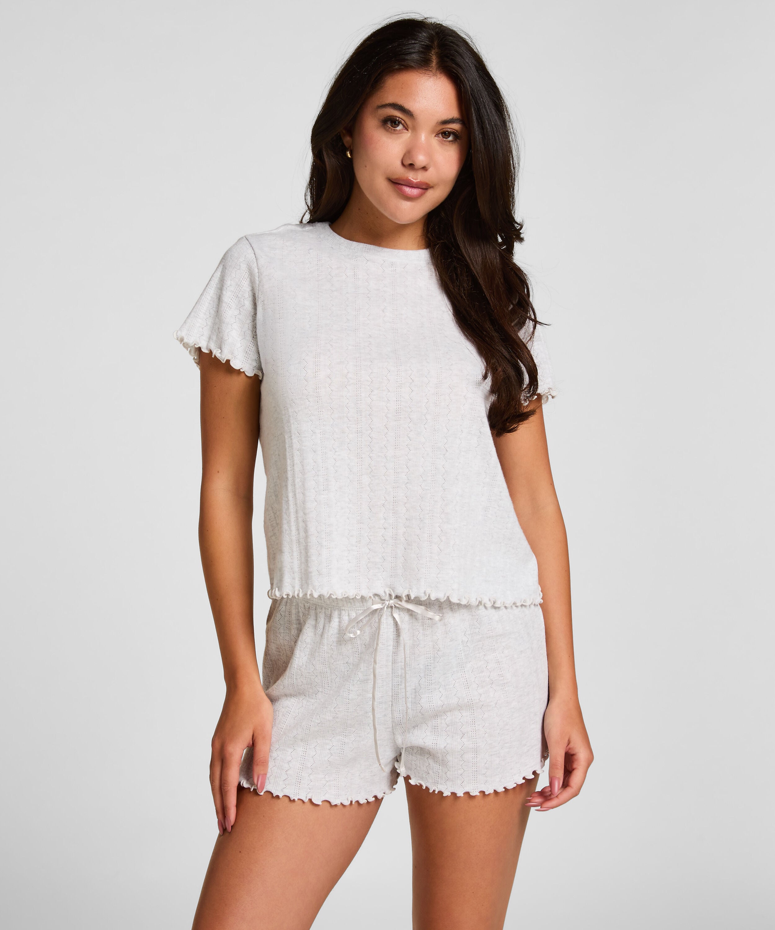 Short Pointelle, Beige