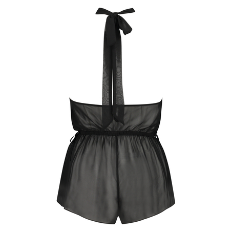 Embroidery playsuit, Black