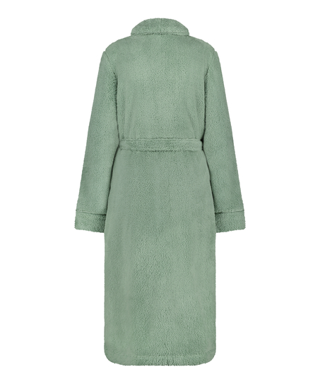 Fleece Bathrobe, Green
