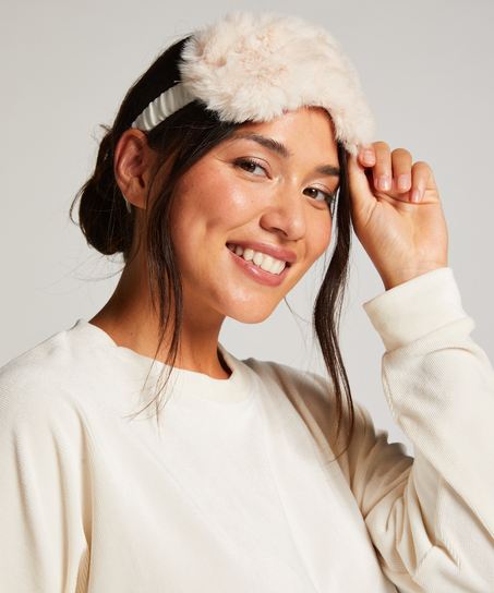 Fake Fur Sleepingmask, White