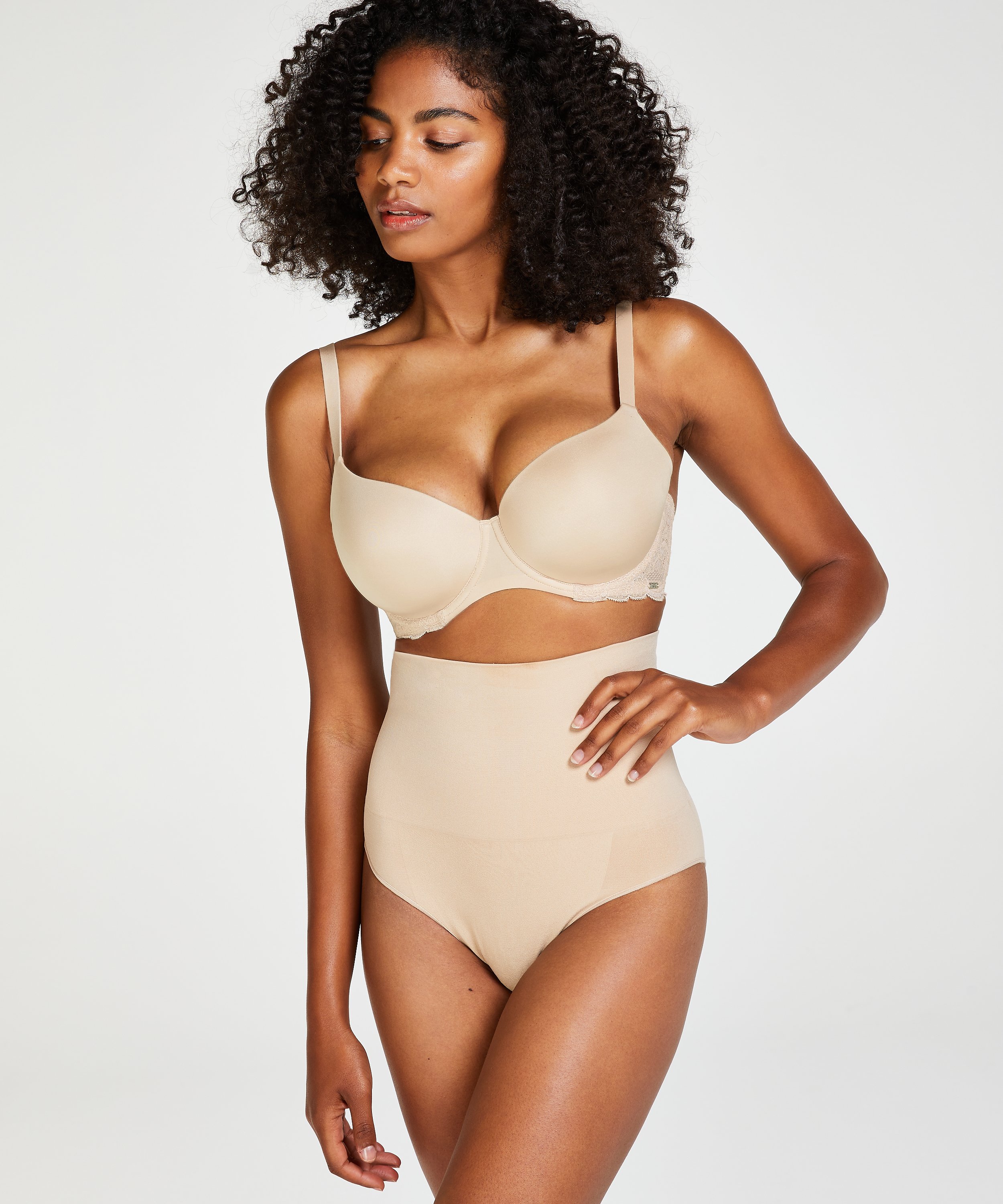 Firming high knickers, Beige, main