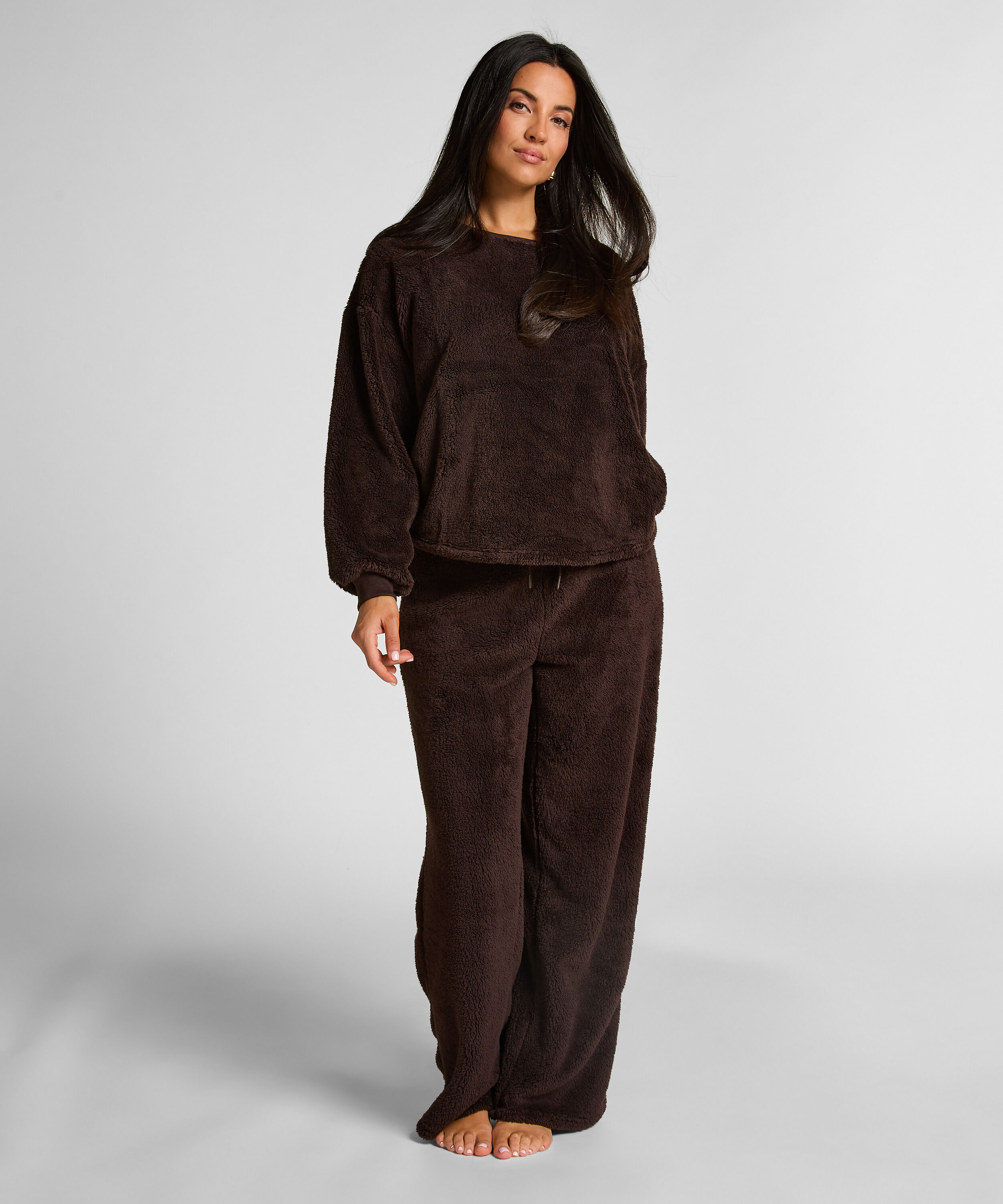Pant Fluffy Fleece, Brown