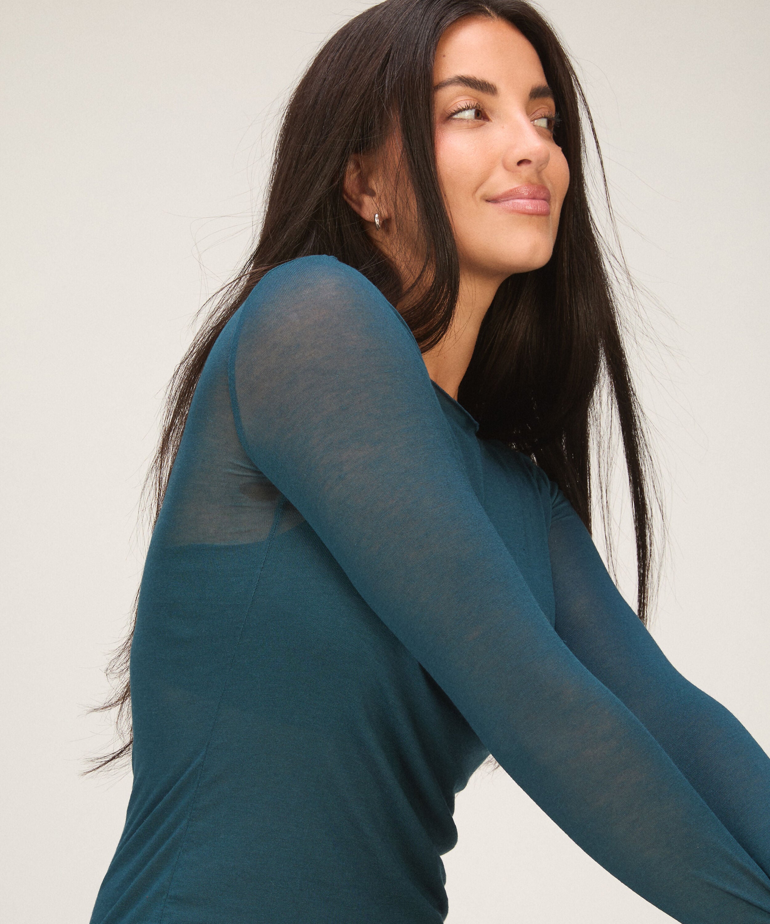 super soft Boatneck Shirt with Cashmere