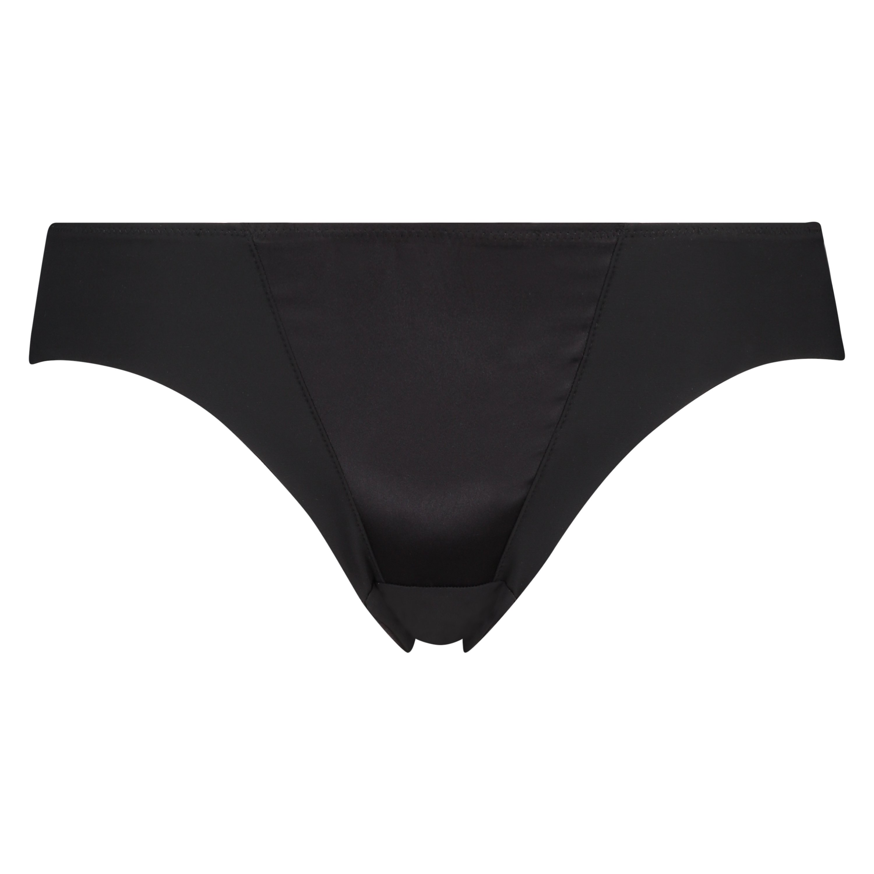 Satin Fleece Brief, Black, main