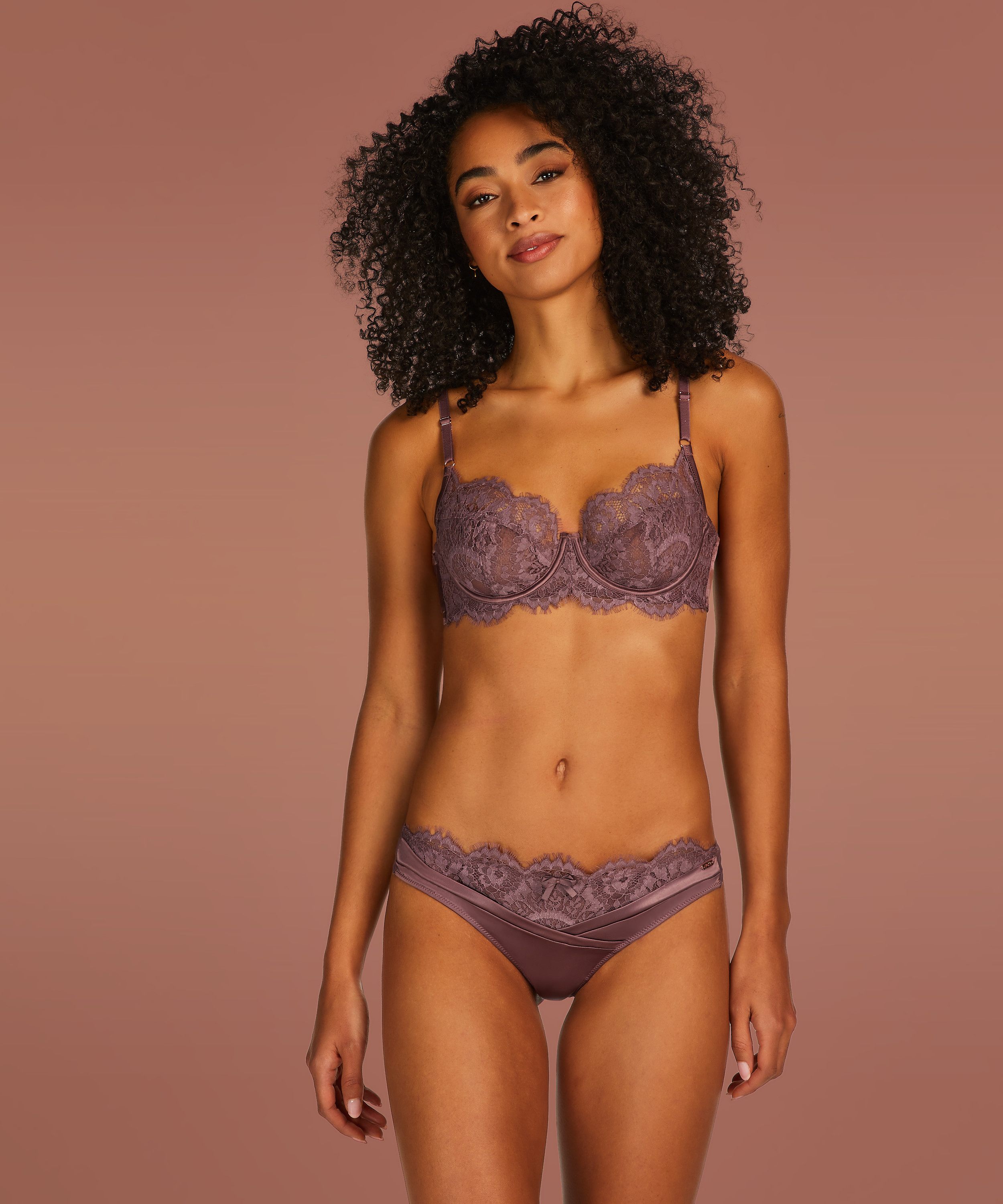 Hannako Non-padded underwired bra, Purple, main