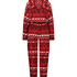 Fair Isle Flannel Fleece Onesie, Red