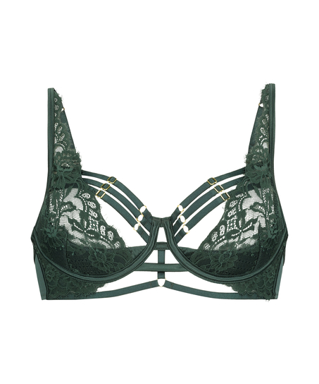 Iggy Half-Padded Underwired Longline Bra, Green
