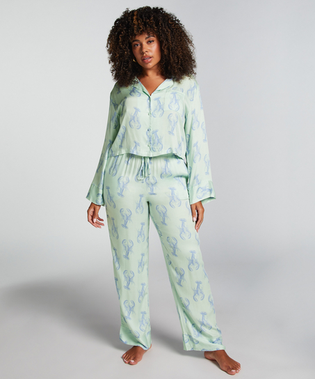 Satin Trousers, Green