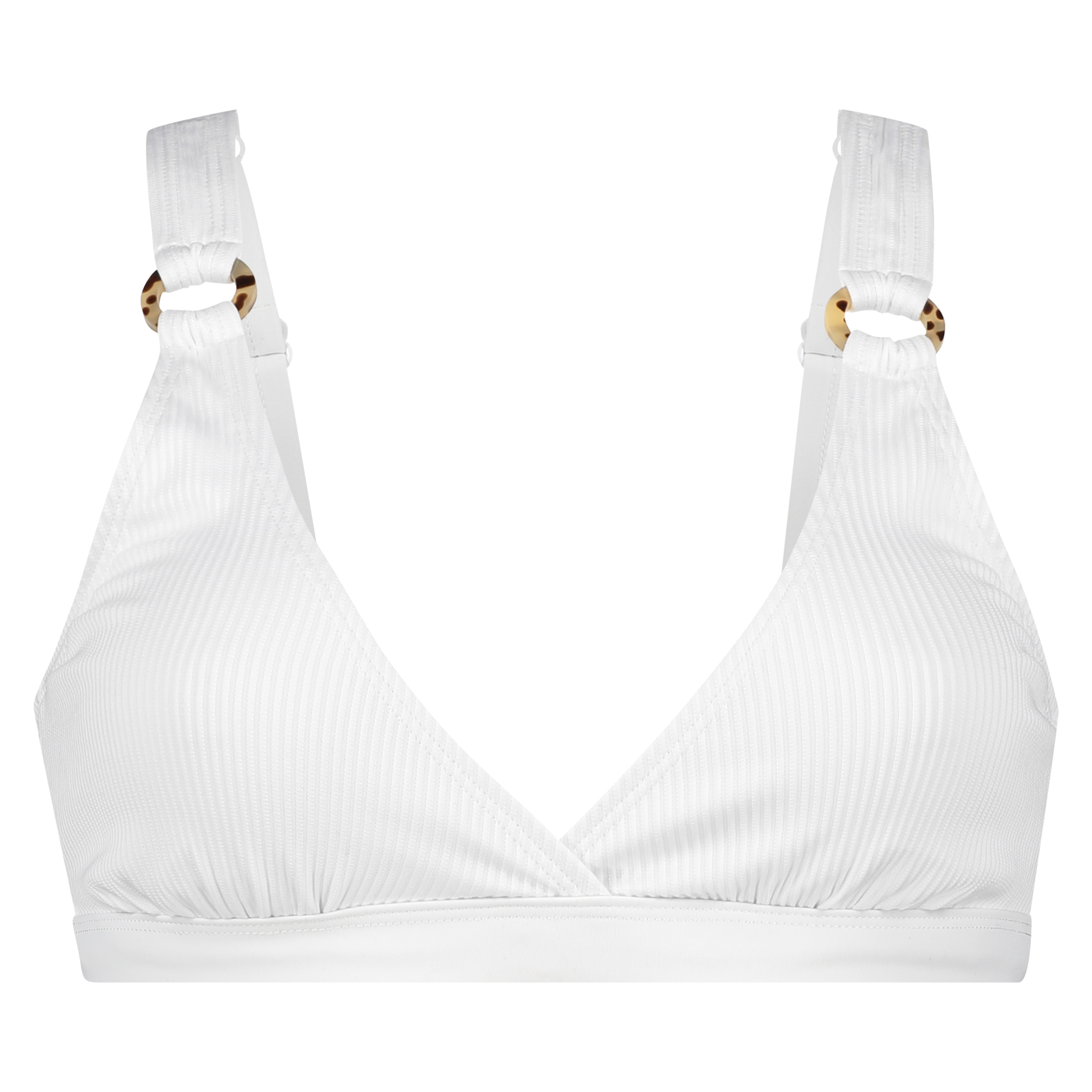 Duran bikini crop top, White, main