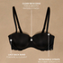 Angie Padded Underwired Strapless Bra, Black