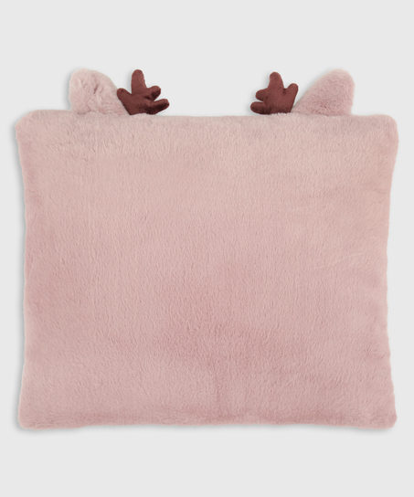 Reindeer Cushion, Pink