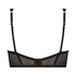 Amelie Padded Underwired Longline Bra, Black
