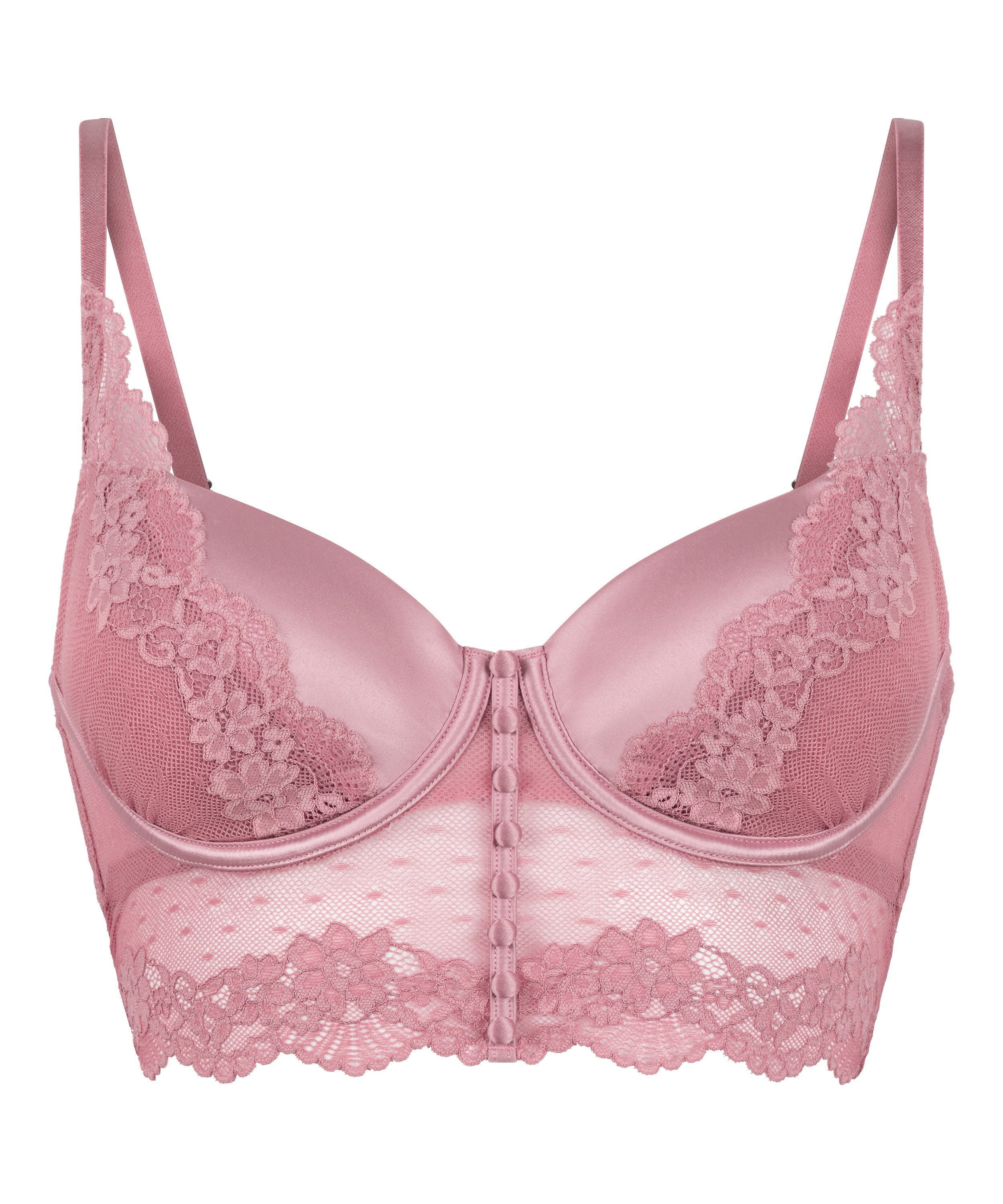 Laila Non-Padded Underwired Bra, Pink, main