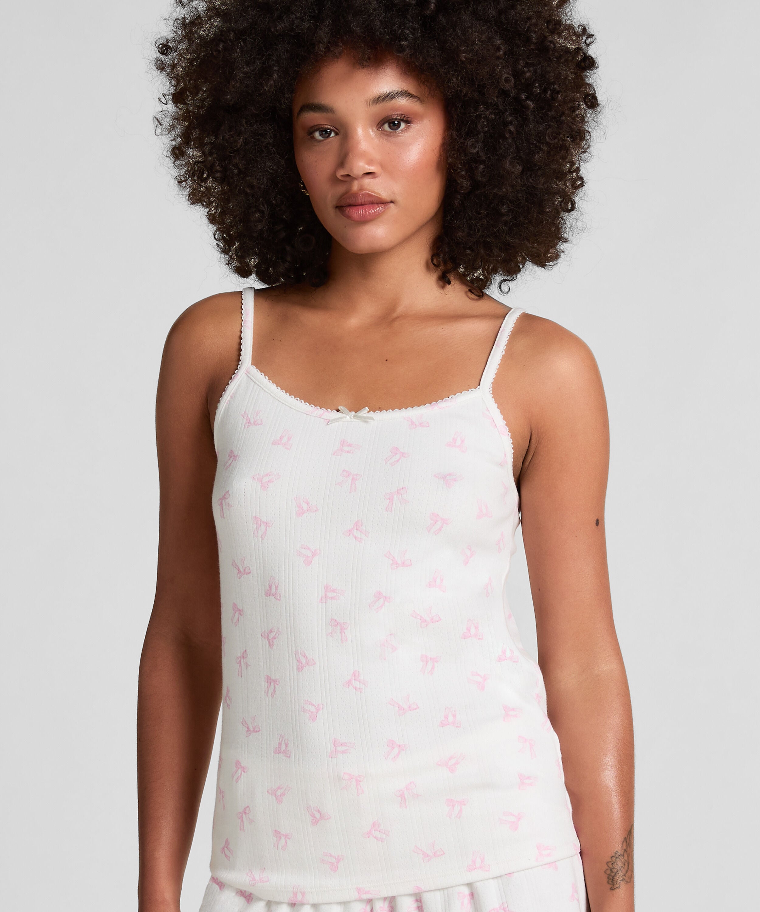 Cami Pointelle, White