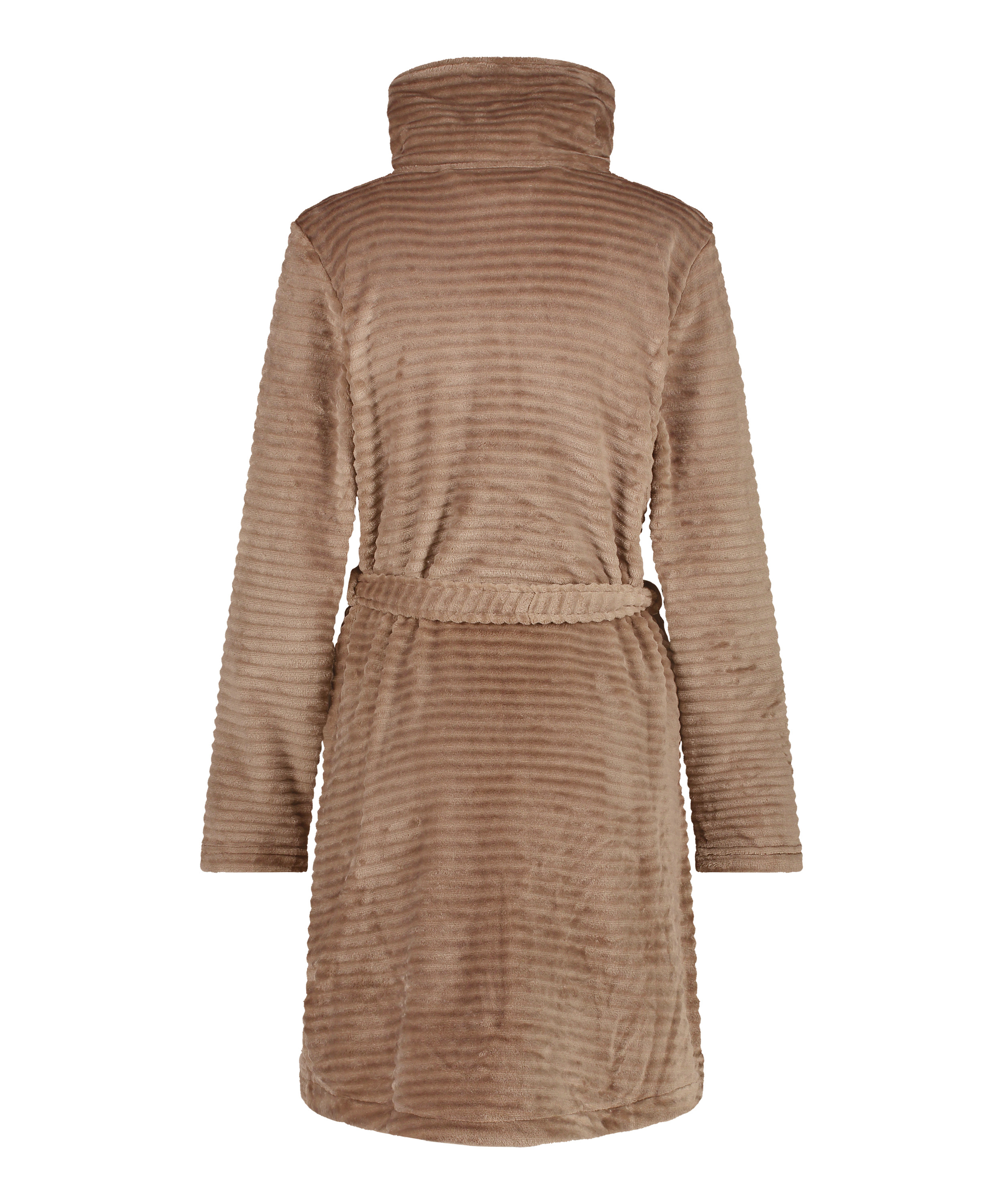 Zip Fleece Bathrobe, Grey, main