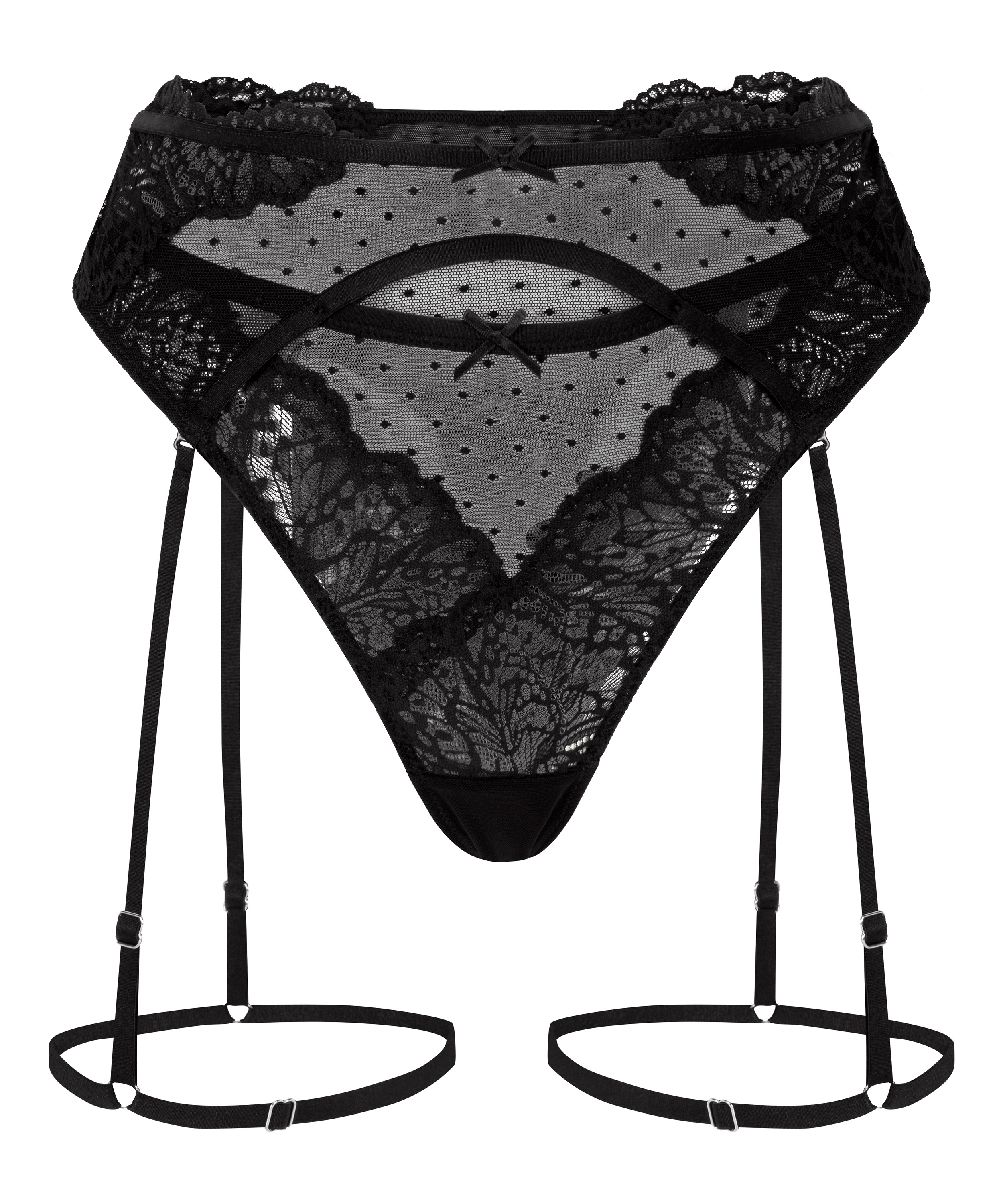 Posie Suspender String, Black, main