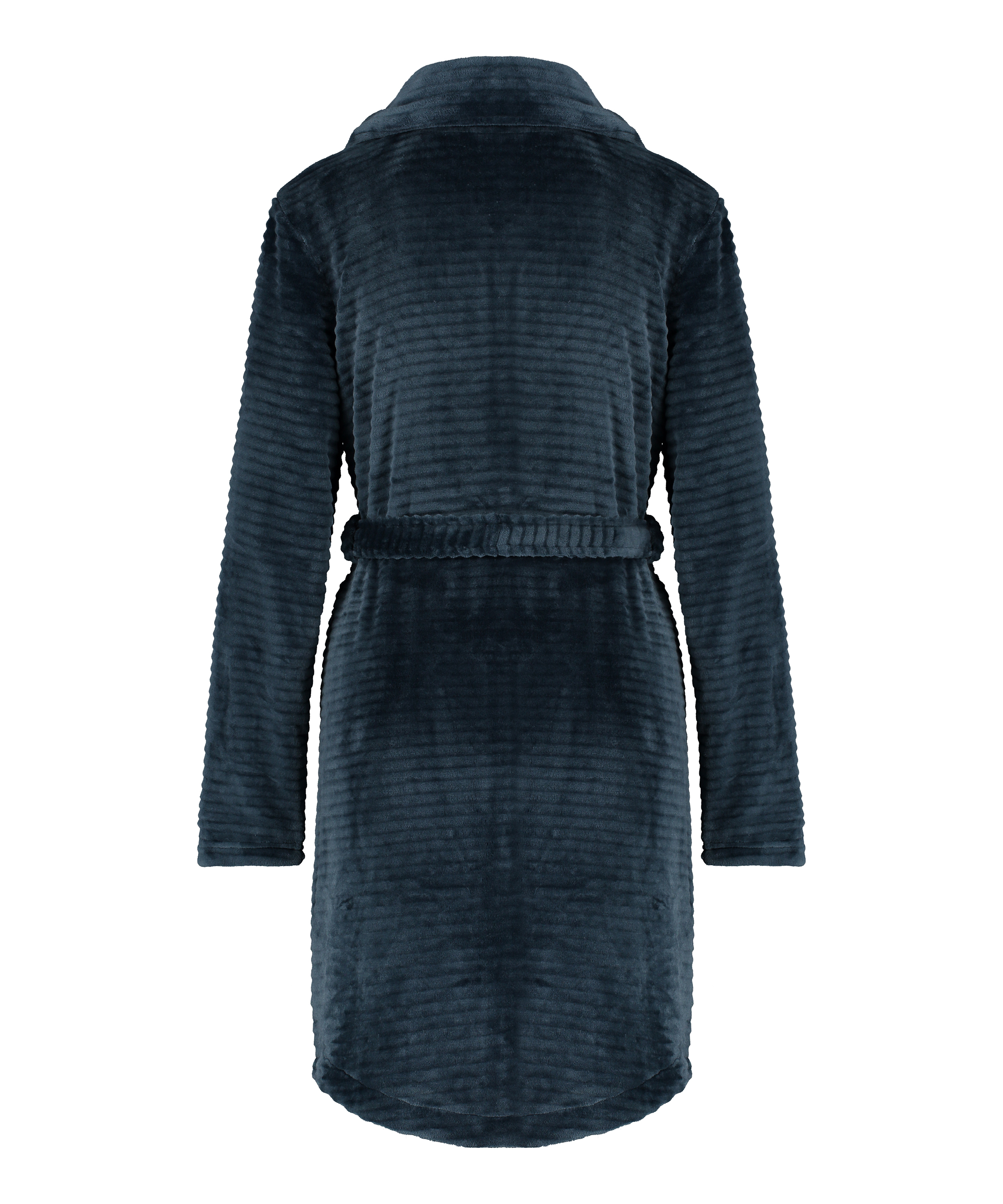 Zip Fleece Bathrobe, Blue, main