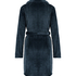 Zip Fleece Bathrobe, Blue