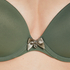 Plunge Padded Underwired Bra, Green