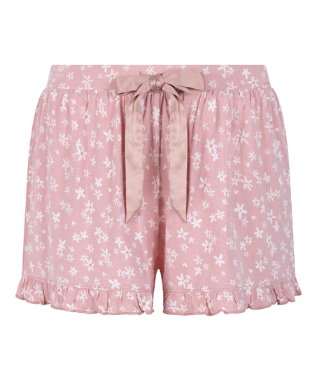Jersey Ruffled Shorts, Pink