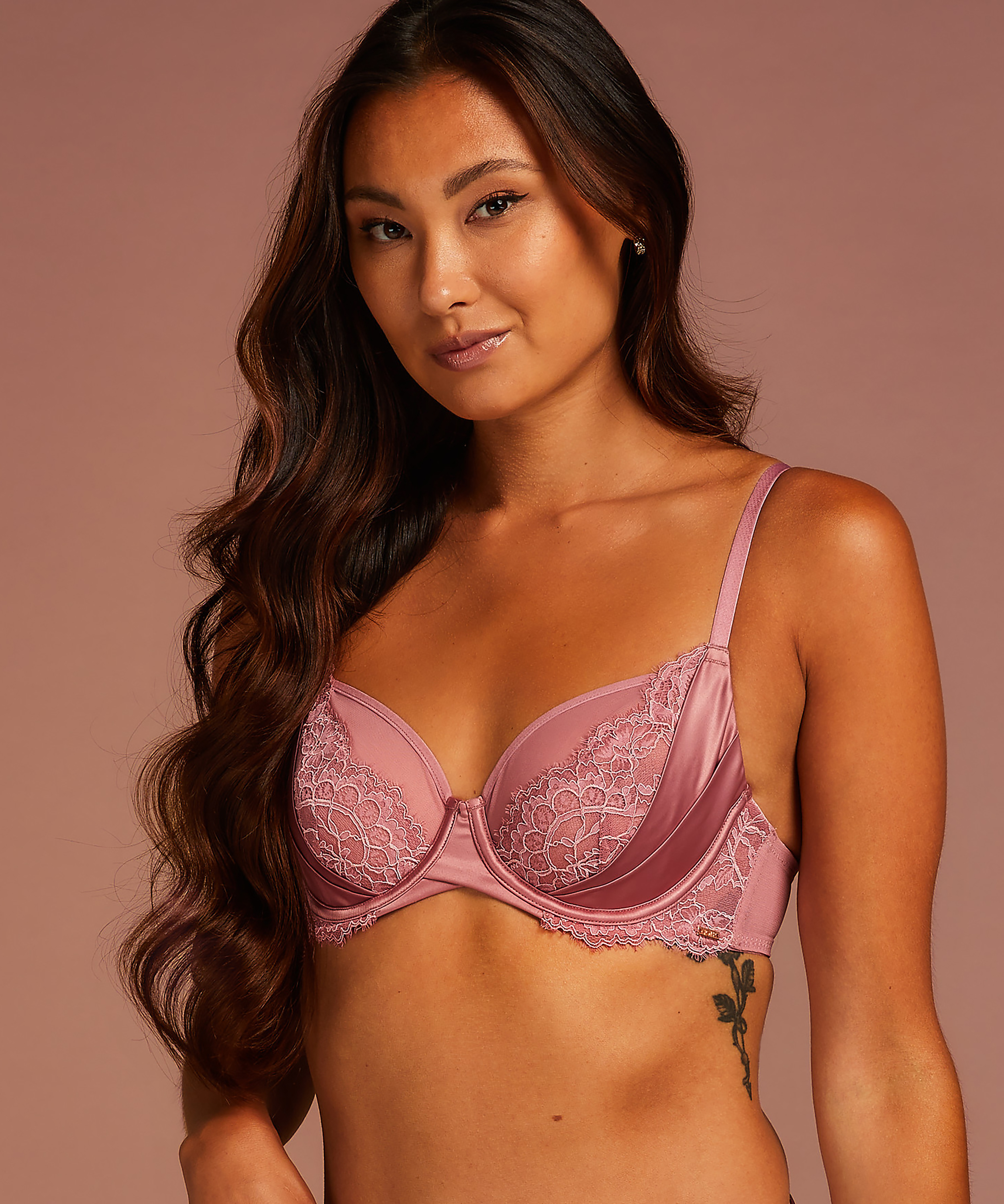 Cecile Non-padded Underwired bra, Pink, main