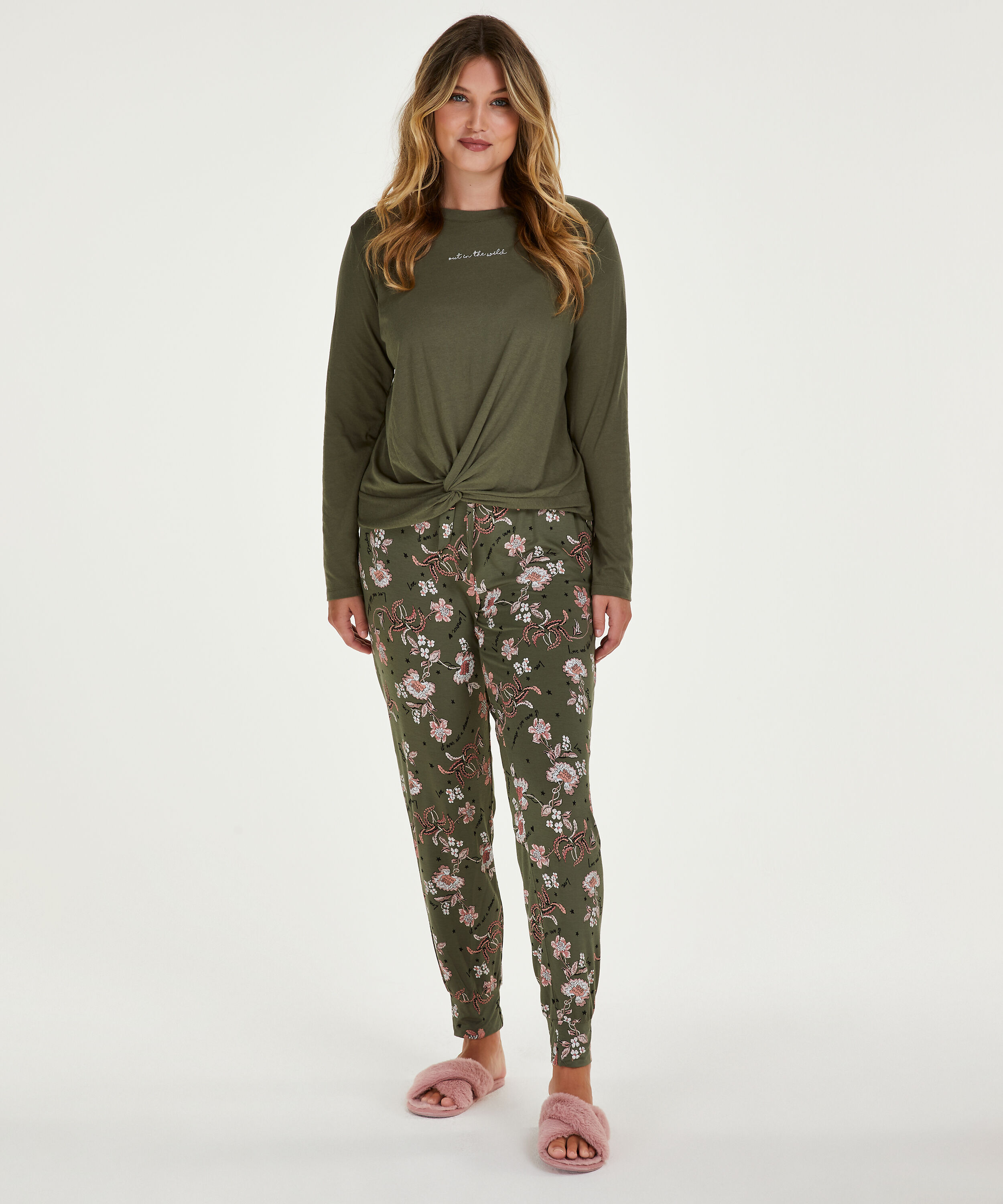 Long sleeve top Jersey Knot, Green