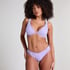 Scallop non-padded underwired bikini top, Purple