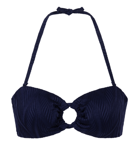 Cozumel Bandeau Bikini Top, Blue