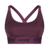 HKMX The Crop Logo Sports Bra Level 1, Purple