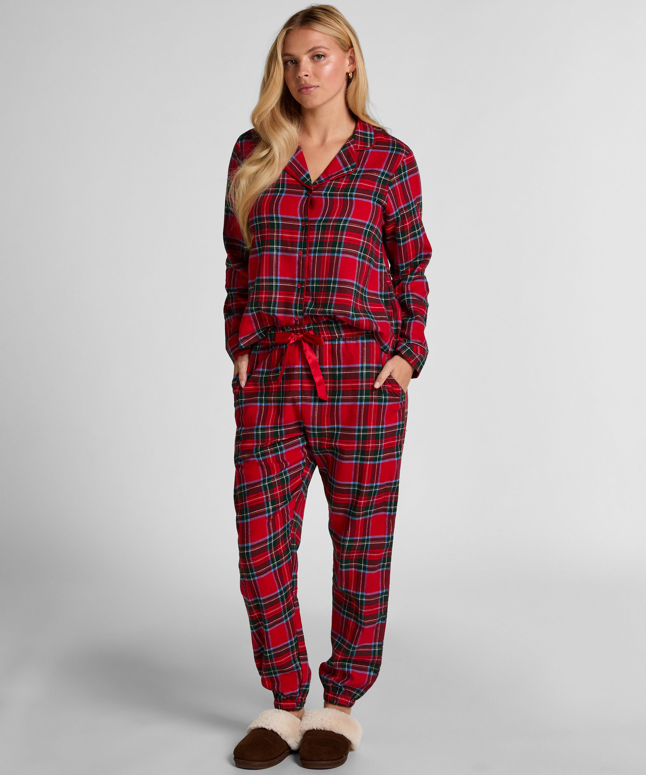 Flannel Pyjama Pants, Red