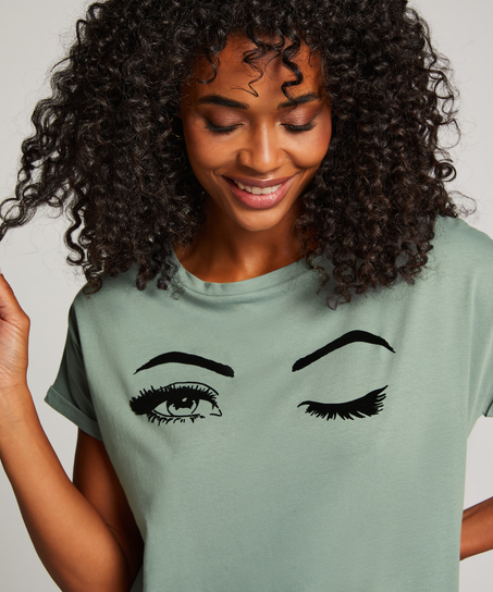 Round Neck Nightshirt, Blue