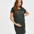 Short-Sleeved Maternity Nightshirt, Green