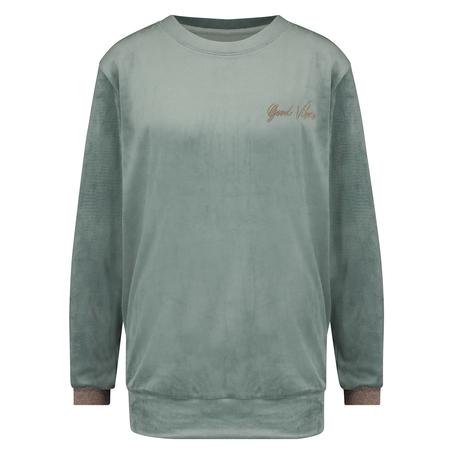 Lurex velours top, Green