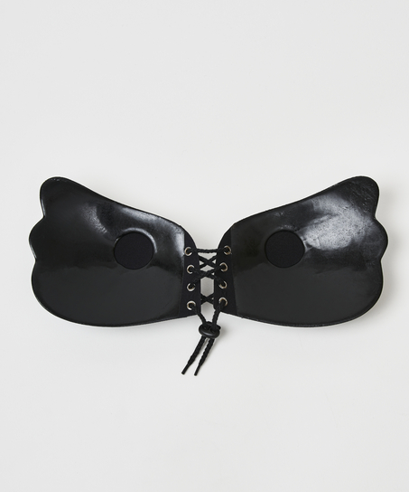 Push-up bra with wing, Black