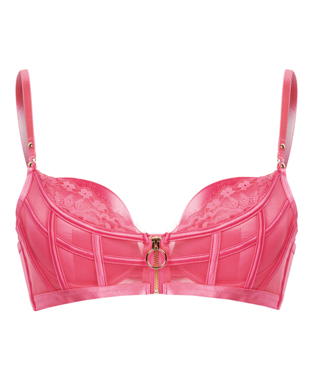 Sable Padded Underwired Push-up Bra, Pink