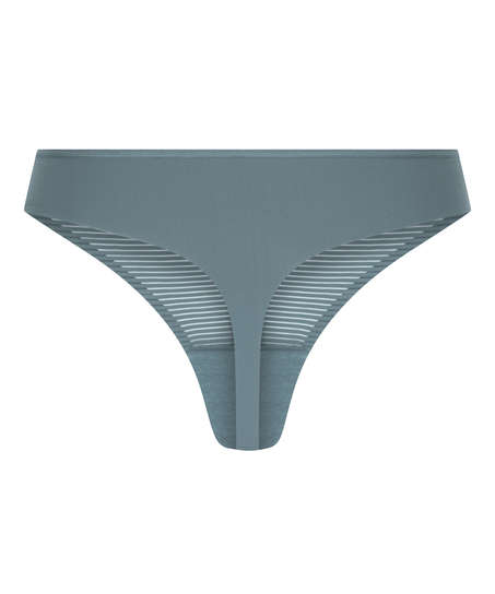 Invisible thong Stripe mesh, Grey
