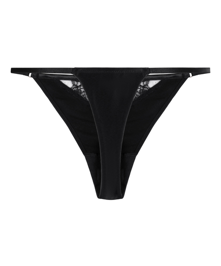 Catherine Highleg Thong, Black
