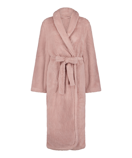 Fleece Bathrobe, Pink