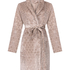 Fleece Bathrobe, Beige