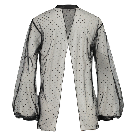 Dot Mesh Tunic, Black