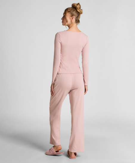 Pointelle Pyjama Pants, Pink