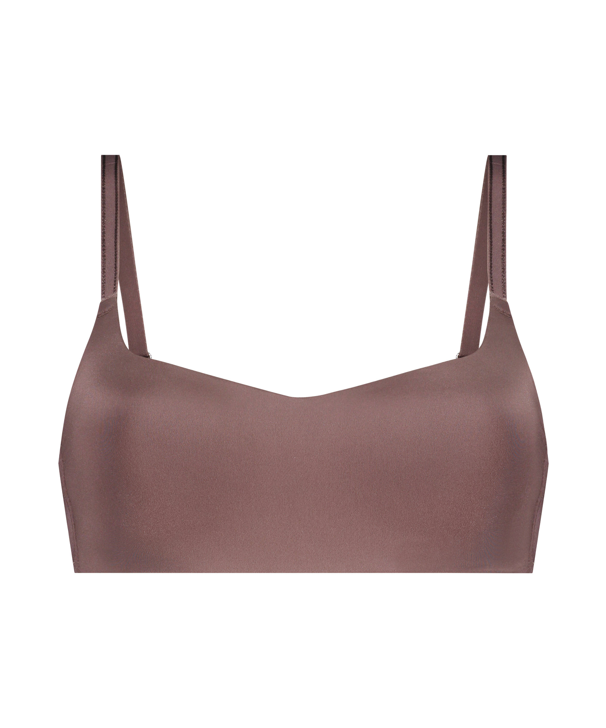 Tia Padded Non-Underwired Bra, Brown, main