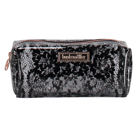 Stripe Plastic Make Up Bag, Pink