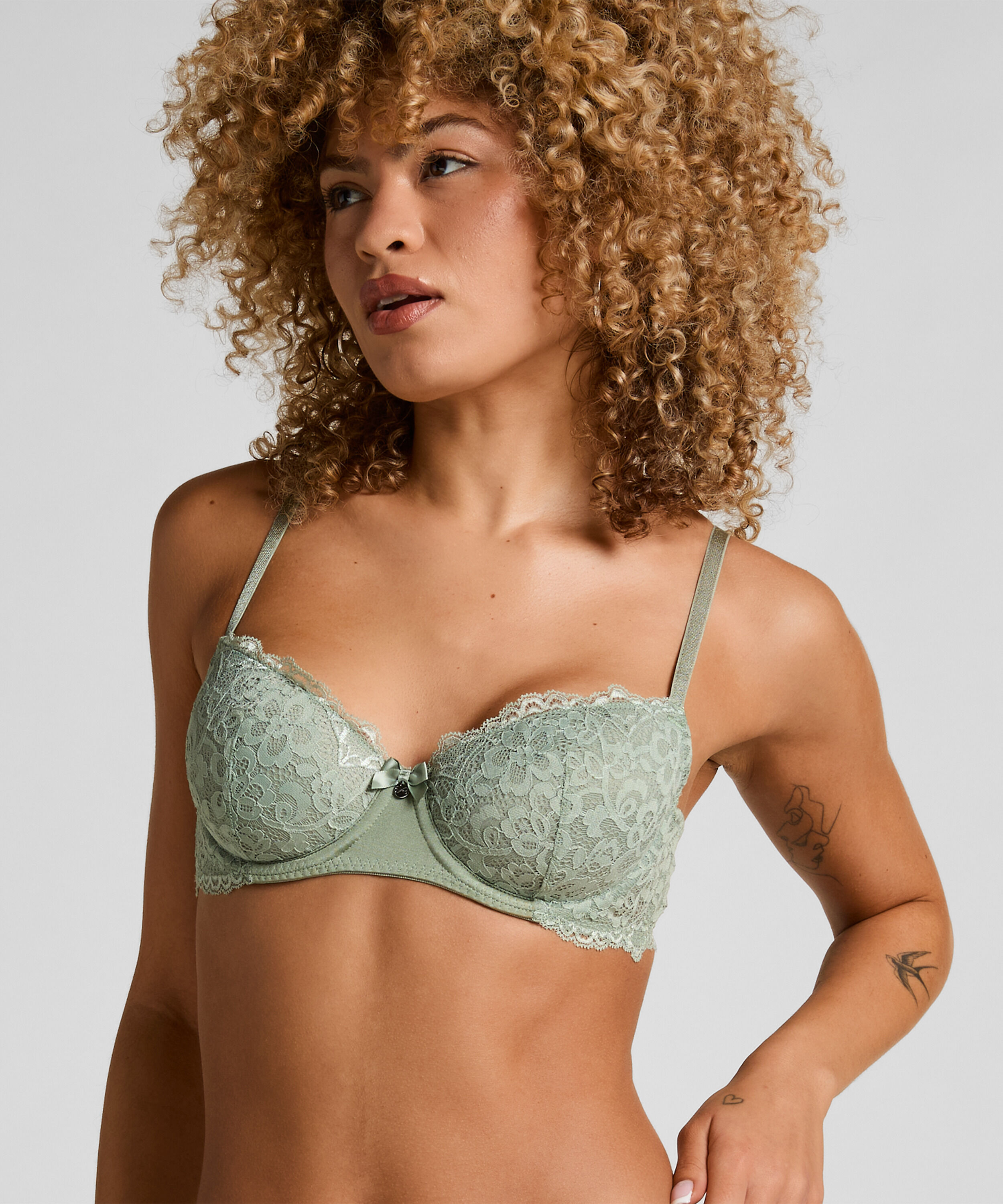 Marine Padded Underwired Bra, Green Marine Padded Underwired Bra, Green