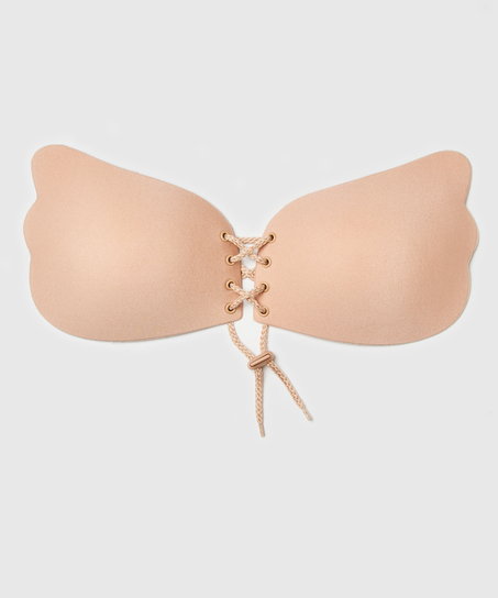 Push-up bra with wing, Beige